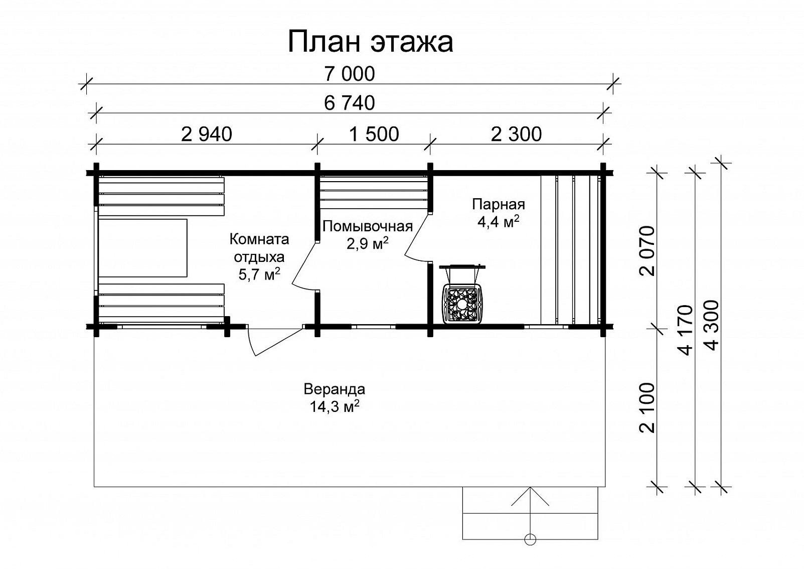 Мобильная баня МБ 110